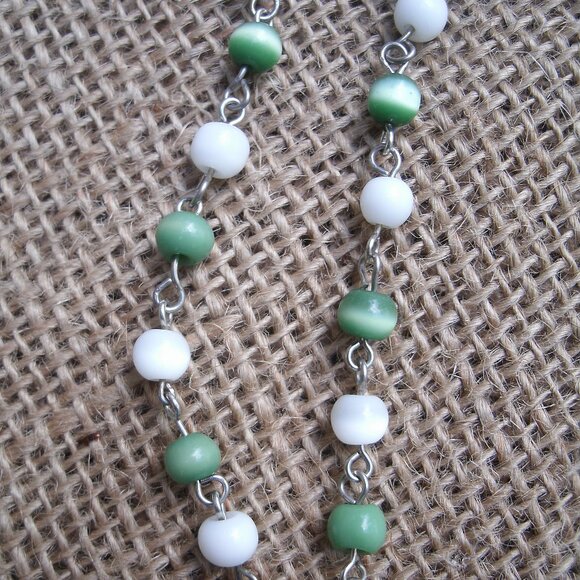 Handmade Celtic Crucifix Rosary Cats Eye Beads - Picture 7 of 12